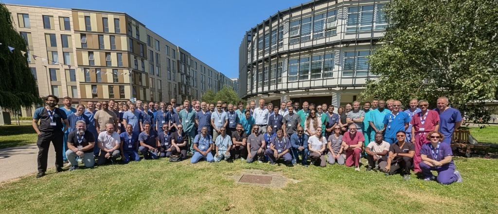 Hull Deformity Correction Course Delegation Outside on Campus Lawn